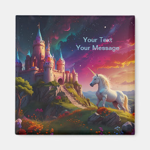 Mystical Unicorn a Cosmic Dream -Tranquil Majesty Magnet
