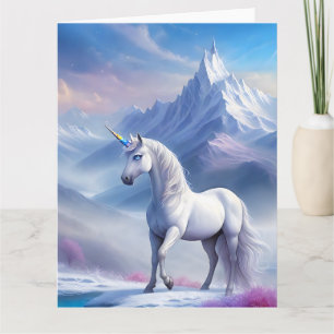 Mystical Unicorn in a Magical Fantasy Realm Card