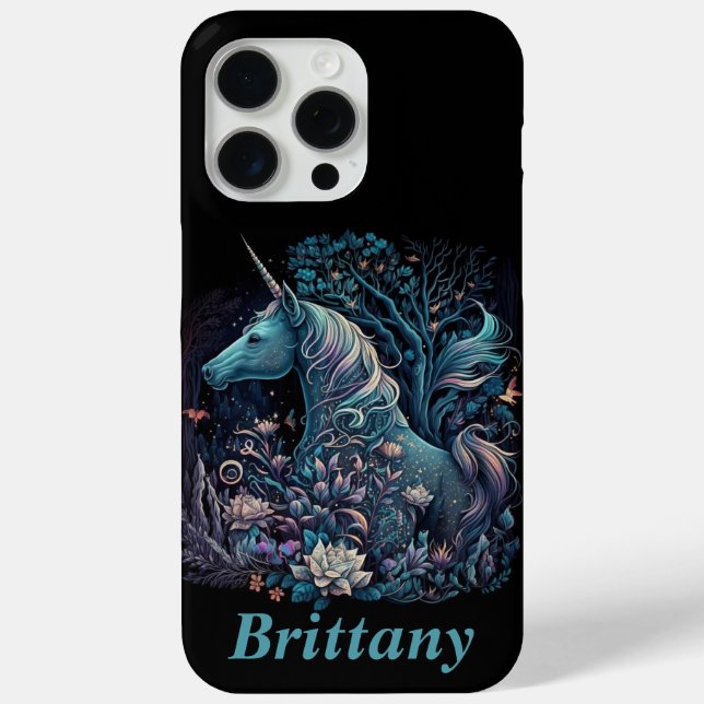 Mystical Unicorn With Custom Name Case-Mate iPhone Case (Back)