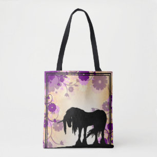 Mystical Unicorn (yellow w/purple) Tote Bag