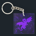 Mystical Violet Dragon Charm Keychain<br><div class="desc">Carry a little magic wherever you go 💜🐉 This vibrant purple dragon acrylic keychain features a glowing dragon design set against a rich, mystical background. Lightweight yet eye-catching, it’s the perfect accessory for dragon lovers, fantasy fans, and anyone who loves unique, magical style. Clip it to your keys, bag, or...</div>