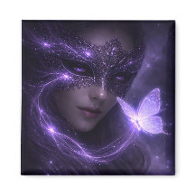 Mystical Violet Masquerade Butterfly Fantasy