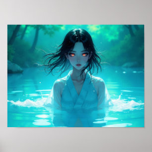 Mystical Water Spirit Forest Lake Poster