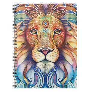 Mystical Watercolor Lion Notebook