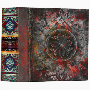 Mystical Weathered Burgundy Ancient Tome Binder