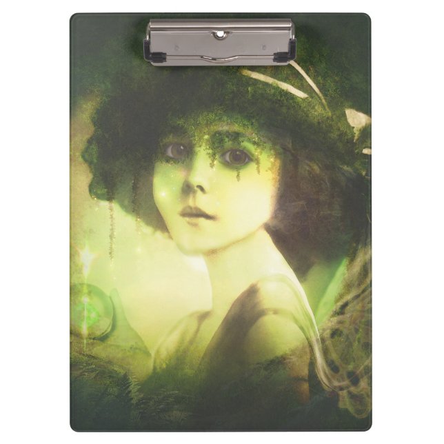 Mystical Willow Tree Fairy Fantasy Art Clipboard (Front)