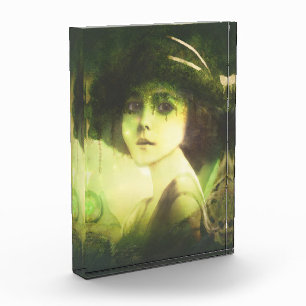 Mystical Willow Tree Fairy Fantasy Art Photo Block