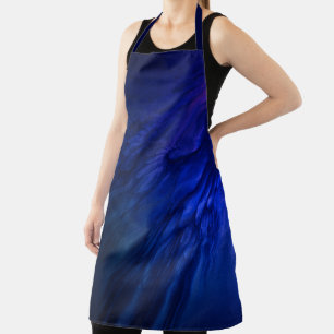 Mystical Wings with Deep Blue Feathers Apron