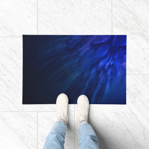 Mystical Wings with Deep Blue Feathers Doormat