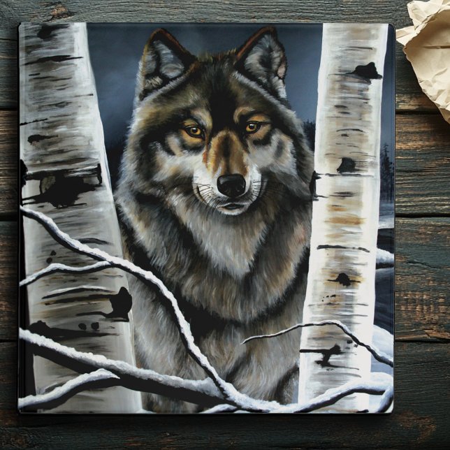 Mystical Winter Alpha Wolf Birch Forest Wildlife Binder (Creator Uploaded)