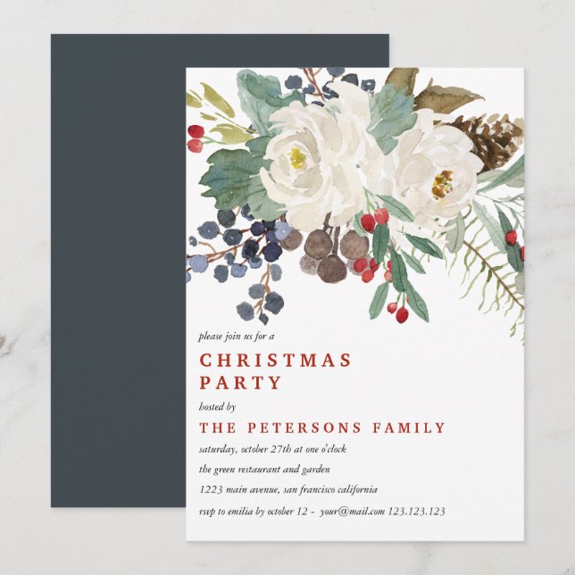 Mystical Winter |  CHRISTMAS Party Invitation (Front/Back)