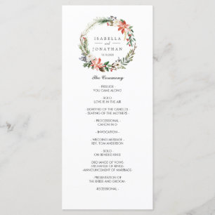 Mystical Winter    Modern  wedding  Program