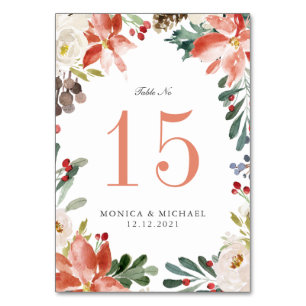 Mystical Winter  WEDDING Personalized Table Number