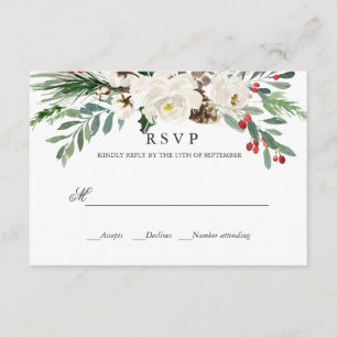 Mystical Winter   WEDDING  RSVP Card