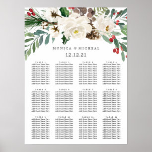 Mystical Winter Wedding Seating Chart