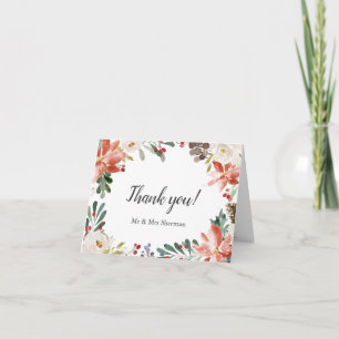 Mystical Winter    Wedding Thank You Card