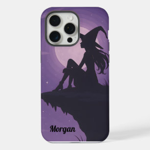 Mystical Witch Silhouette Under Moonlight Gift iPhone 15 Pro Max Case