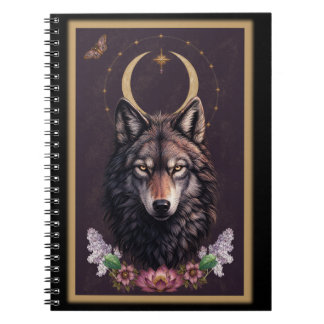 Mystical Wolf - Botanical & Celestial Notebook