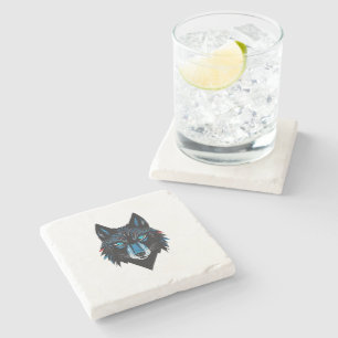 Mystical Wolf Stone Coaster