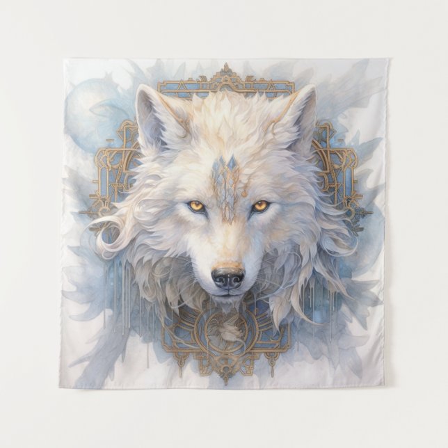 Mystical Wolf Tapestry (Front)