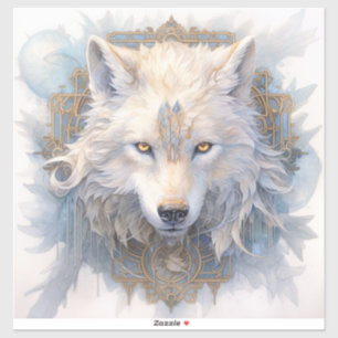 Mystical Wolf Vinyl Sticker