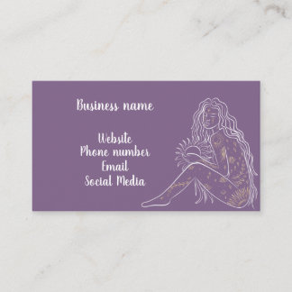 Mystical woman business card