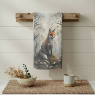 Mystical Woodland Fox Kitchen Towel