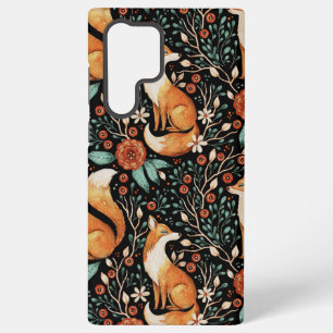 Mystical Woodland Fox with Moons and Moths Samsung Galaxy Case