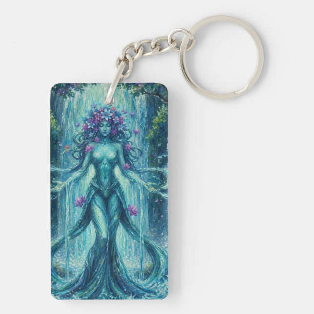 MysticWaterFallWitch Keychain (Back)