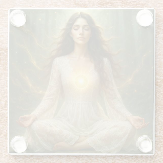 Mystik Woman - glass oppressor Glass Coaster (Back)