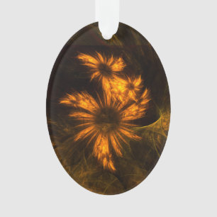 Mystique Garden Abstract Art Acrylic Oval Ornament