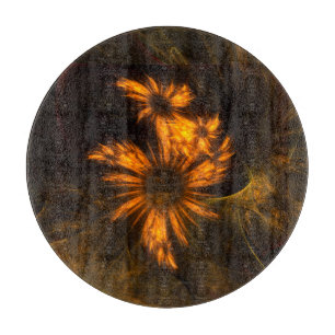 Mystique Garden Abstract Art Circle Cutting Board