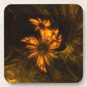 Mystique Garden Abstract Art Cork Coaster