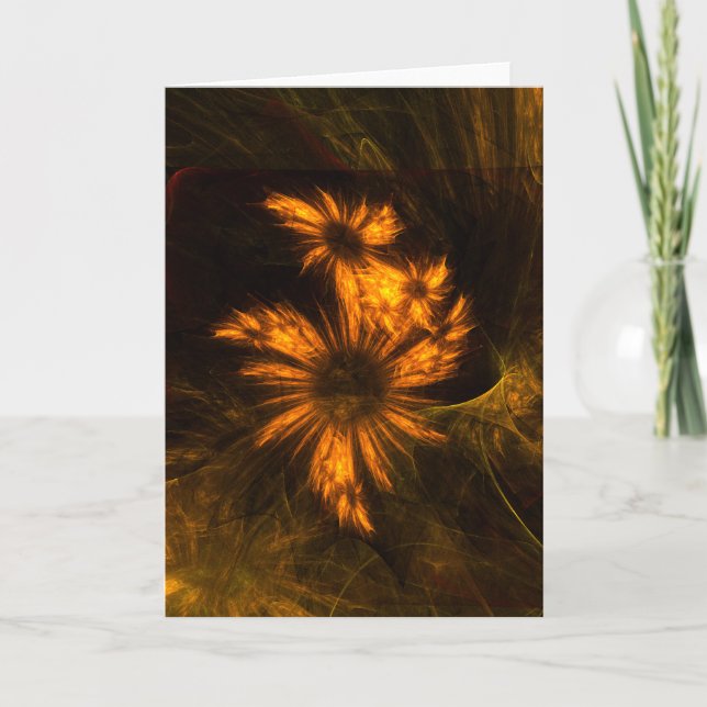 Mystique Garden Abstract Art Greeting Card (Front)