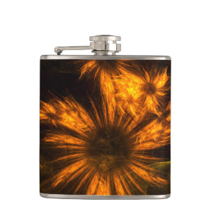 Mystique Garden Abstract Art Hip Flask