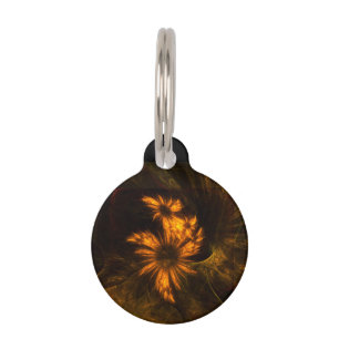 Mystique Garden Abstract Art Round Pet Tag
