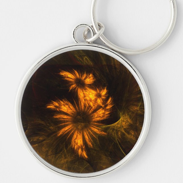 Mystique Garden Abstract Art Small Keychain (Front)