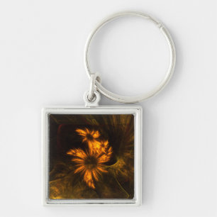 Mystique Garden Abstract Art Small Keychain
