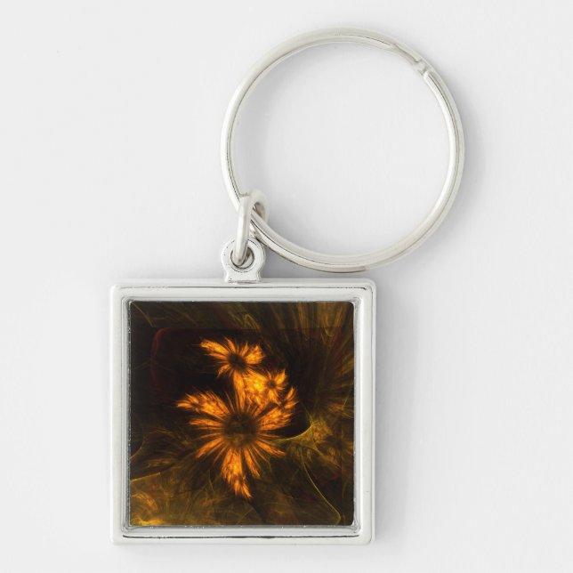 Mystique Garden Abstract Art Small Keychain (Front)