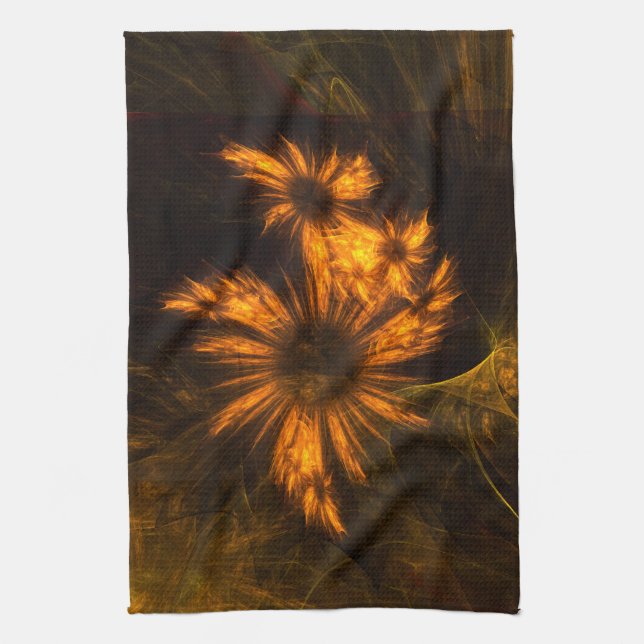 Mystique Jardin Art Abstrait Serviette de cuisine (Vertical)