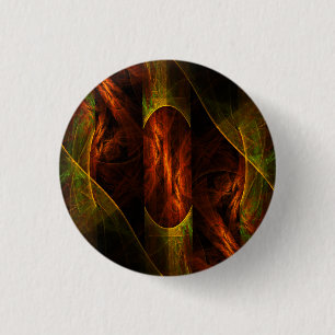 Mystique Jungle Abstract Art Button (round)