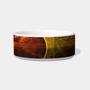 Mystique Jungle Abstract Art Cat Bowl
