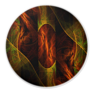Mystique Jungle Abstract Art Ceramic Knob