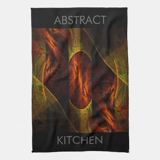 Mystique Jungle Abstract Art Kitchen Towel (Vertical)