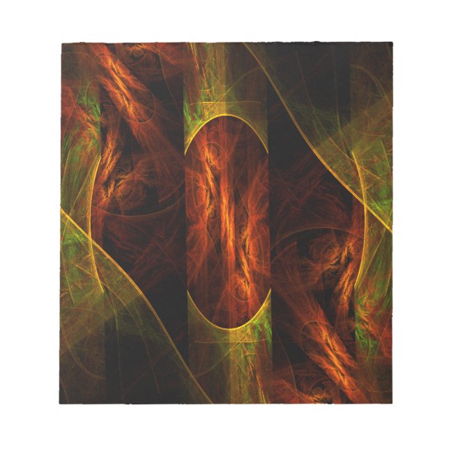 Mystique Jungle Abstract Art Notepad (Front)