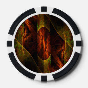 Mystique Jungle Abstract Art Poker Chips