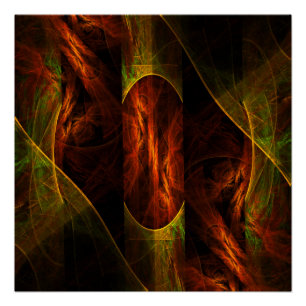 Mystique Jungle Abstract Art Poster