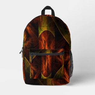 Mystique Jungle Abstract Art Printed Backpack