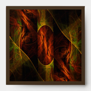 Mystique Jungle Abstract Art Square Envelope