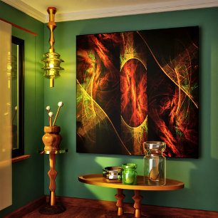 Mystique Jungle Abstract Art Wrapped Canvas Print